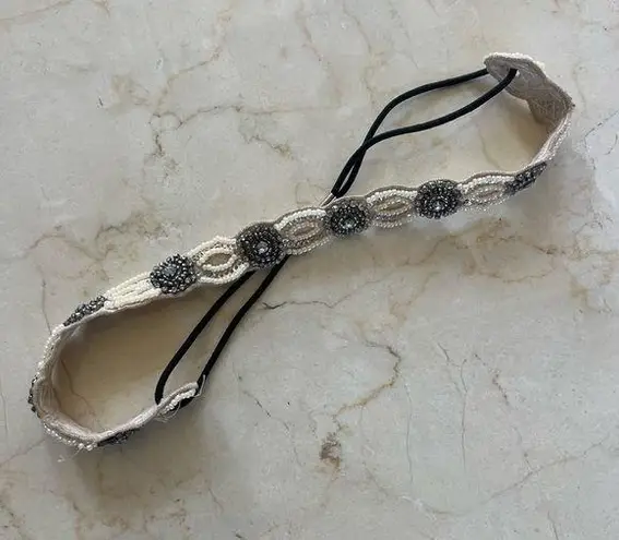 Roaring 20’s Style Victorian Beaded Elastic Headband