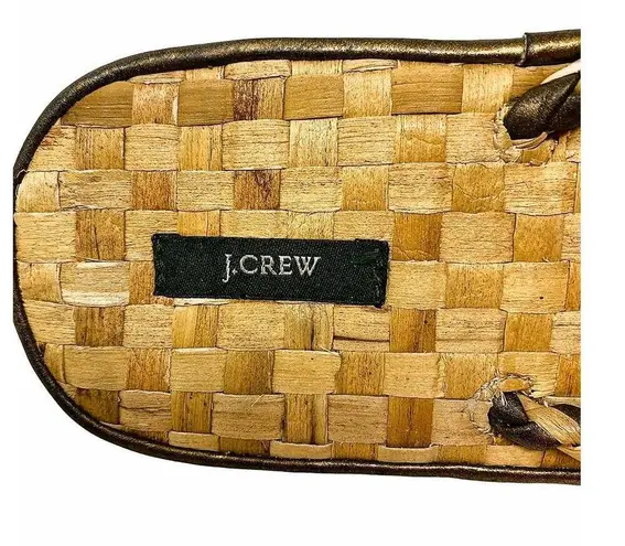 JCREW Woven Braided Bamboo Summer FLIP FLOPS Sandals Shoes ~ Women's 9 Brown