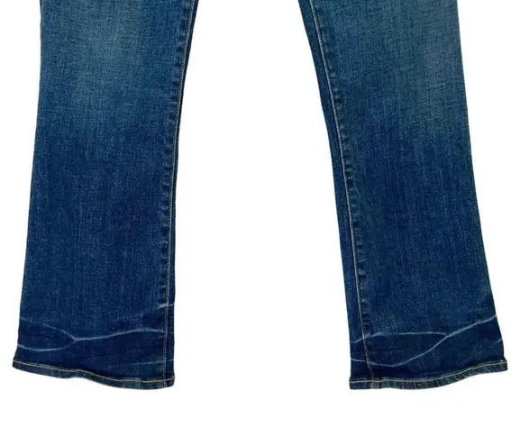 Veronica Beard Jeans Carolyn Baby Boot Striped Waist Dark Blue Tidal Size 28 | 6