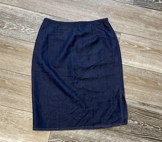 Yves Cossette Space Mode Sz 8 Fantastic Vintage Skirt Navy Blue