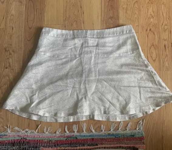 New York & Co. Gold And White Skirt