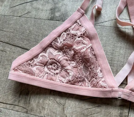 Forever 21  pink lacy bralette FESTIVAL summer boho chic Barbiecore NWOT S