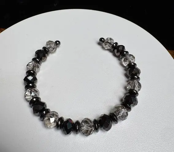 Sophisticated Black & Silver Beaded Bracelet