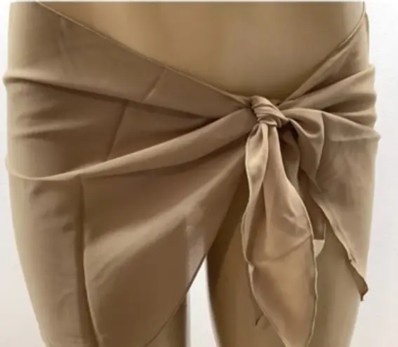 Zuliana Earth Tones Chic Sheer Sarong Wrap Skirt Bundle Of 3. New Tan thumbnail 1