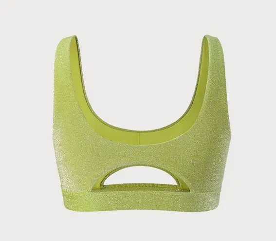 BERLOOK Light Green Lurex Cut Out Plus Size Bikini SET 45