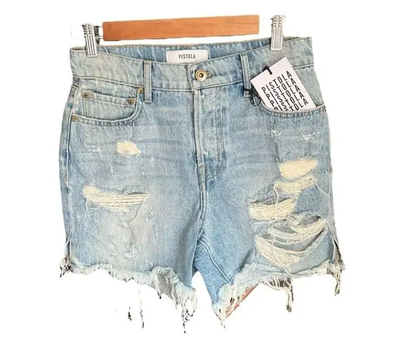 Pistola - NWT Devin Mom Cutoff Denim Shorts in Savage Blue Sz 27