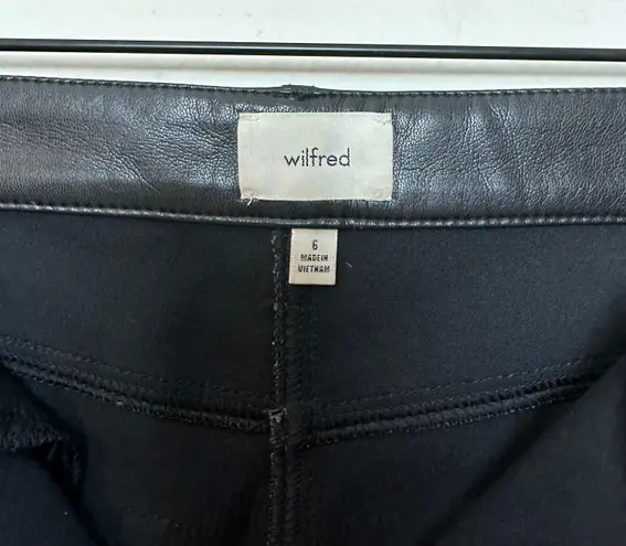 Wilfred Free Wilfred- The Melina Flare Pant Black Vegan Leather High-Rise