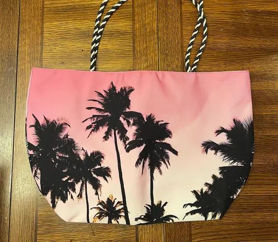 Avon Pink Palm Tree Tote Bag