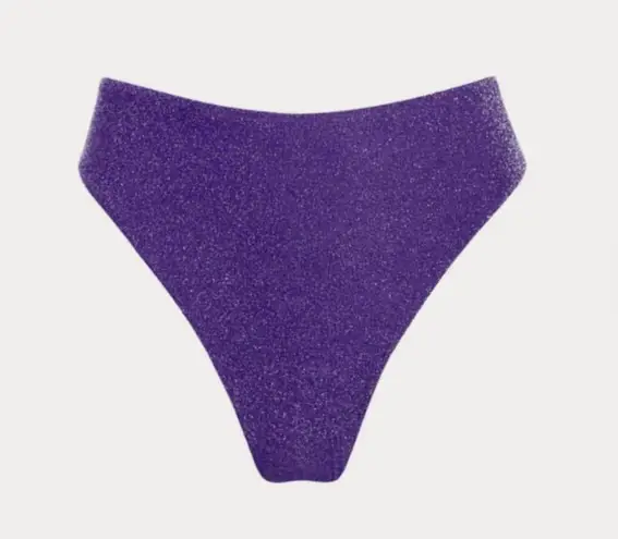 BERLOOK Purple Lurex Cut Out Bikini Top AND BOTTOM 23 Size L