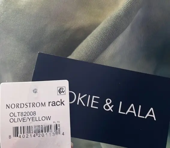 Ookie & Lala CROPPED TIE DYE PULLOVER HOODIE IN Olive Yellow Sz medium N…