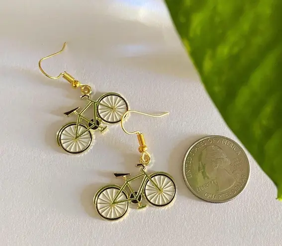 Handmade Kawaii Retro Bicycle Earrings
