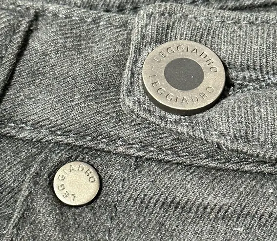 Leggiadro Women’s Size 4 Dark Gray Brushed Cotton Blend Flannel Trousers Pants