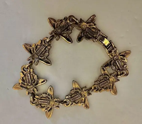 Bergdorf Goodman vintage gold tone bee bracelet