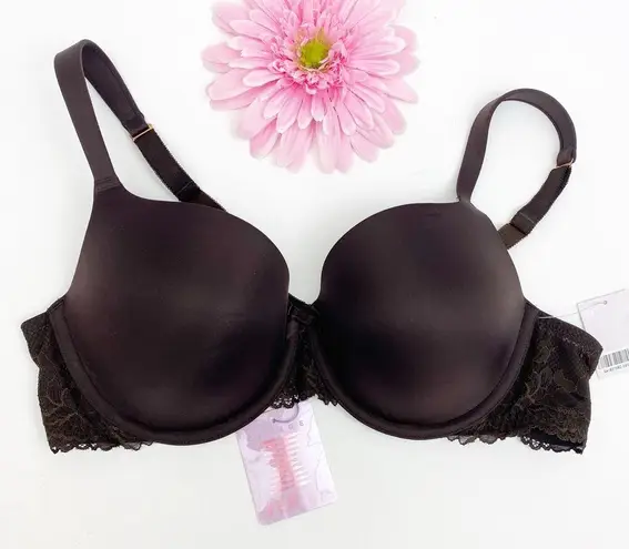Savage X Fenty Floral Lace Push Up Balconette Bra: Chocolate Brown Sugar