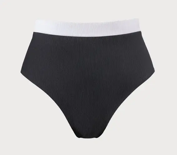 Berlook Black Contrast Trim Plus Size Bikini Set