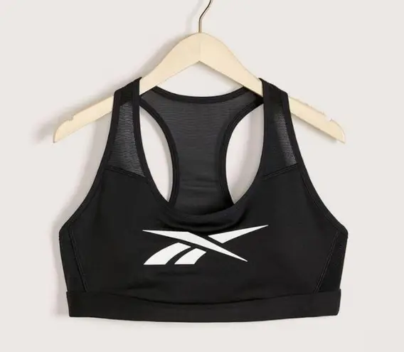 Reebok NWT  Lux Graphic Padded Racerback Bra Black Size 4X