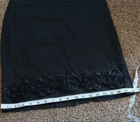 Event womens black floral cotton skirt size medium