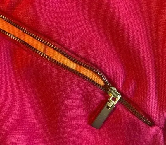Adrienne Vittadini HOT PINK & ORANGE ZIPPER DRESS SIZE 4