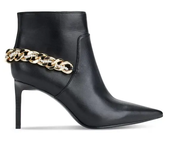 Karl Lagerfeld NEW PARIS Women's Samra Embellished Pointed-Toe Booties