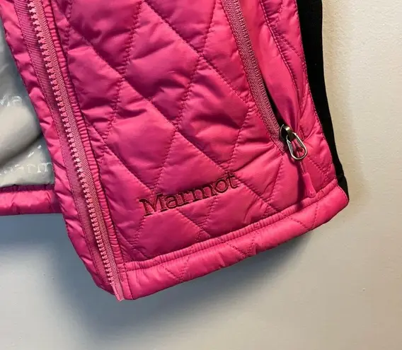 Marmot Vest Hot Pink & Black Women’s Kitzbuhel Quilted Vest Sz M EUC