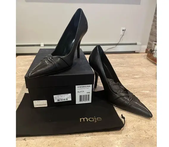 Maje NEW Fabulous Leather Pumps Black size 40