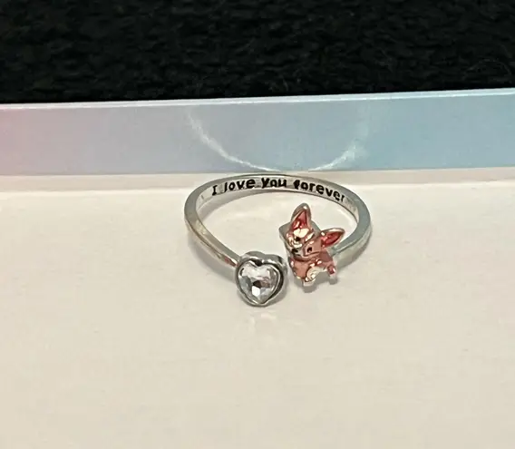 Rose Gold Silver Corgi Dog Ring