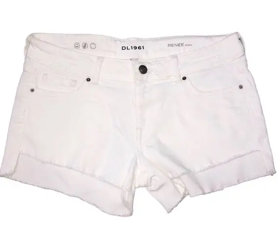 DL1961  Renee Cutoff Denim Shorts in Alpine White Size 25 EUC