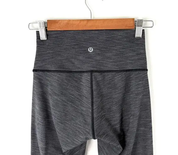 Lululemon  Wunder Under High Rise Tight Leggings 28" Heather Black Sz 4