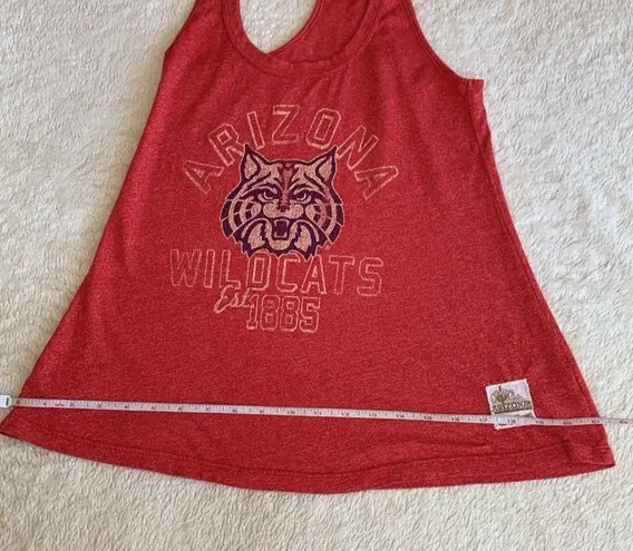 Heather Red Racer Back University of Arizona Wildcats Tank Top Size Small