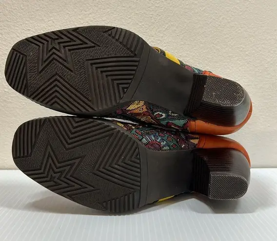 SOCOFY Women's Colorful Leather Woven Tapestry Boho Ankle Boots EU38/US7.5 Size undefined