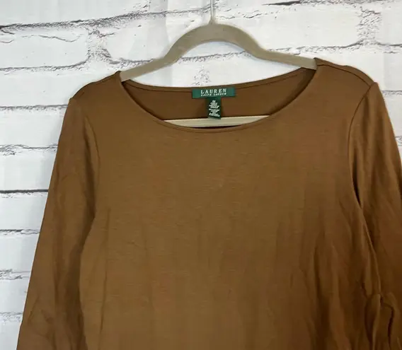 Vintage Lauren Ralph Lauren Brown Longsleeve Top Women’s M Preppy Minimalist Y2K Size M