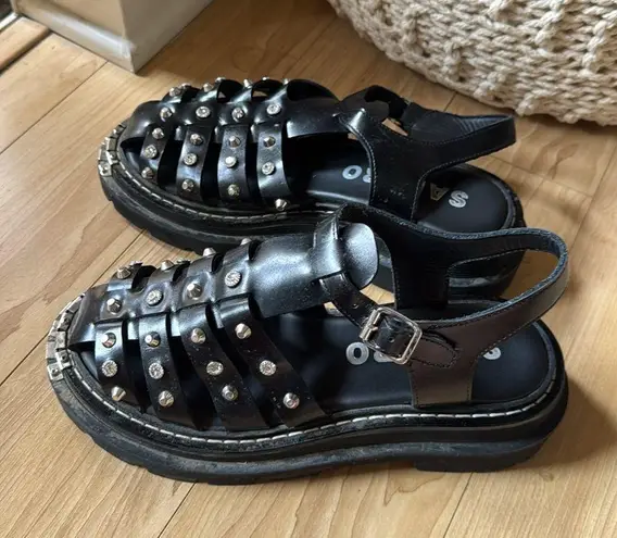 Sandro Olys Leather Sandal