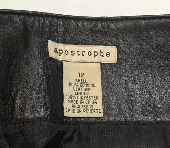 Apostrophe Vintage Women's Genuine Leather Pencil Skirt