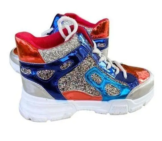 Yoki  Shoes Glitter high top shoes size 9