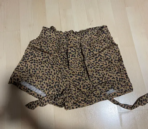 Aerie Cheetah Print Paperbag Shorts