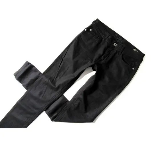 DL1961 Amanda in Black Mid-rise Stretch Modal Cotton Skinny Jeans 25 $168