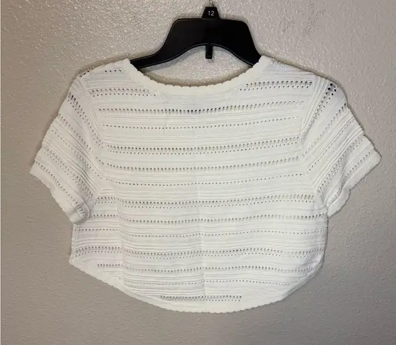 Torn By Ronny Kobo Lena Pointelle Crop Top