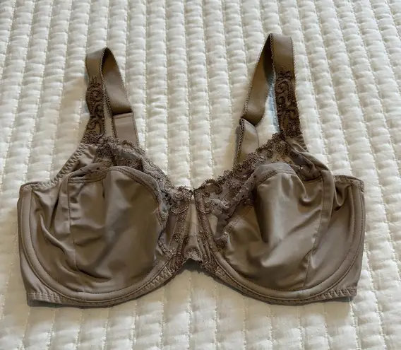 Simone Perele Delice Embroidered Underwire Bra Sand Nude Full Cup 34F MX 75 EUR Size undefined