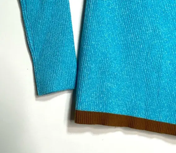 Andersson Bell Conny Scarf Neck Tight Knit Top One Shoulder Blue L Size L