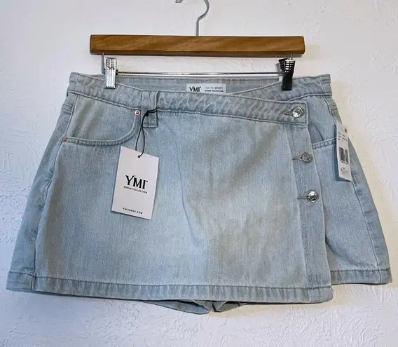 Ymi High Rise Skort Shorts Denim Streetwear Y2K New Size 13/31 31