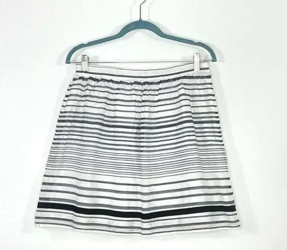 NAF NAF Black And White Striped Skirt Paris Size 40 EU Size 6/8 US