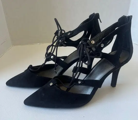 G by Guess Y2K Strappy Stiletto Shoes 9.5M Witchy Pointy Whimsigoth Holiday Club