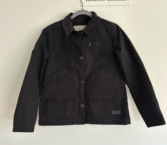 LL Bean Women's 1924 Field Coat Size Small Washed Black Special Edition