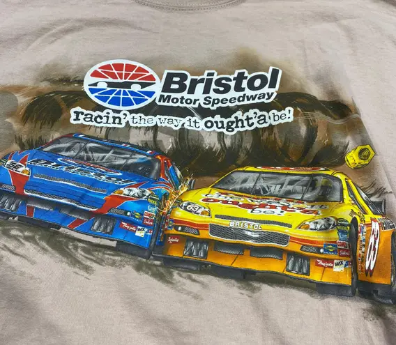 Bristol Speedway race car shirt racin’ the way it ought’a be Pink Size XL