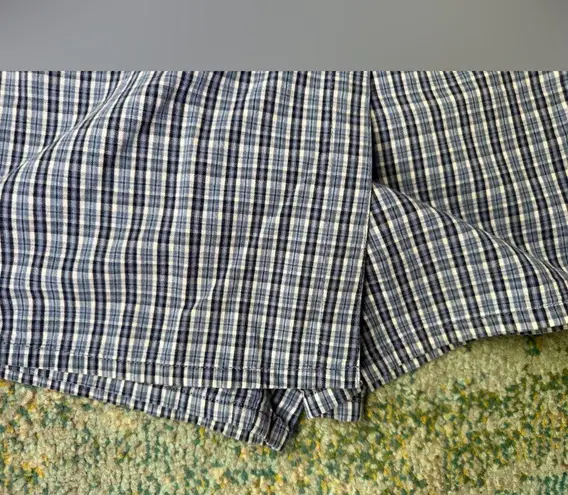 Vintage 90s White Stag blue plaid cotton wrap skort, size 4