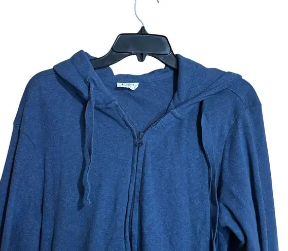 PACT Organic Cotton Zippered Hoodie Medium Blue Cozy Athletic Sporty Gorpcore