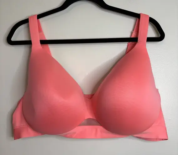 Cacique Lightly Lined Full Coverage Bra 44D Coral Pink Comfort Stretch - Image 1