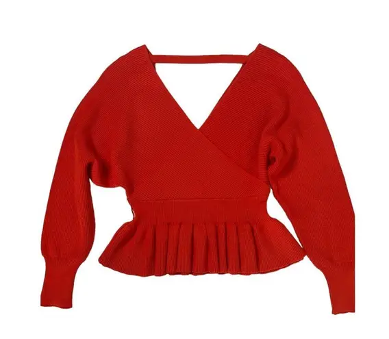 Zesica Orange Peplum Front/Back V