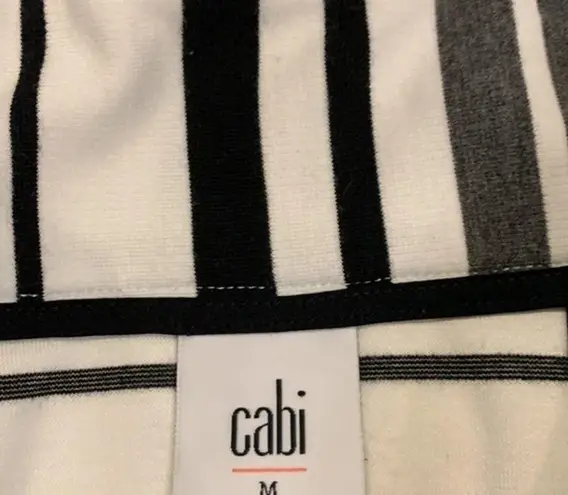 CAbi  Grandstand striped tie front wrap knit skirt #5185 medium