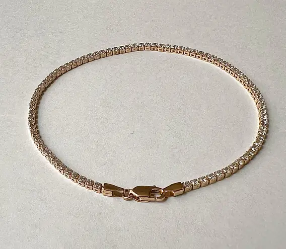 Tehrani Jewelry 14K Real Gold Tennis Bracelet